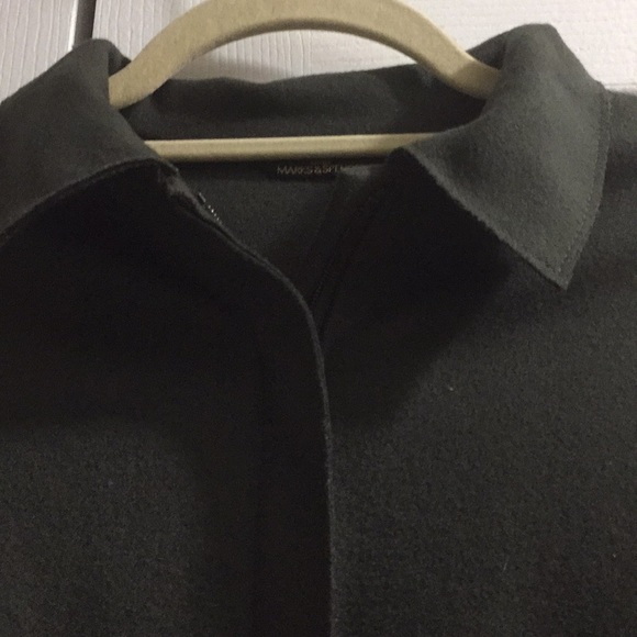 Dark Green Unlined Wool Mix Jacket. - Picture 2 of 4